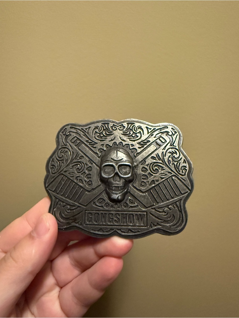 Gongshow Skull Hockey Belt Buckle